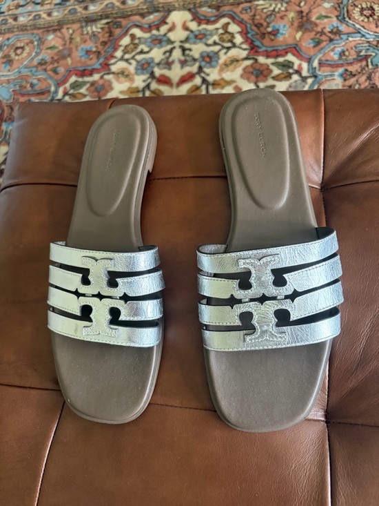 Tory Burch Shoes - Tory Burch Ines Sandal color/Mushroom Size 10
